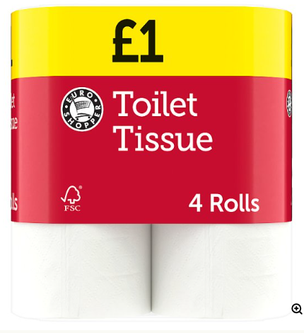 Euro Shopper Toilet Tissue – 4 Rolls × 12 Packs (48 Rolls)