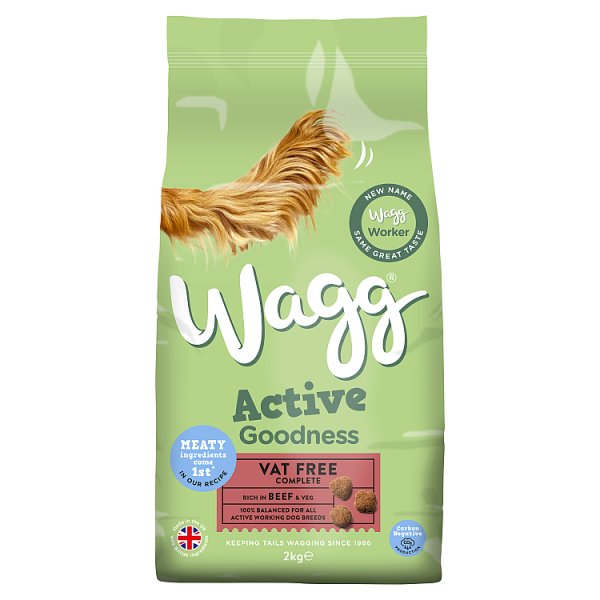 Wagg Active Goodness VAT Free Complete Rich in Beef & Veg 4 × 2kg