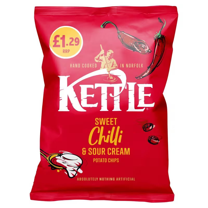 Kettle Sweet Chilli & Sour Cream Crisps 12 × 80g