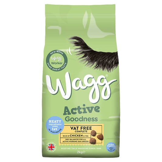 Wagg Active Goodness VAT Free Complete Rich in Chicken & Veg 4 × 2kg