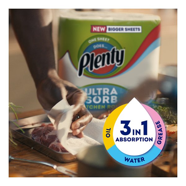 Plenty Ultrasorb Kitchen Roll 1 × 6 Rolls